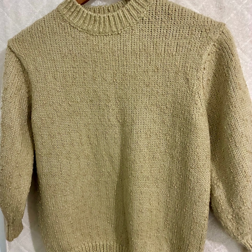 Zara Girl's Poly Sweater with Gold metal flecks size 9-10